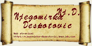 Njegomirka Despotović vizit kartica